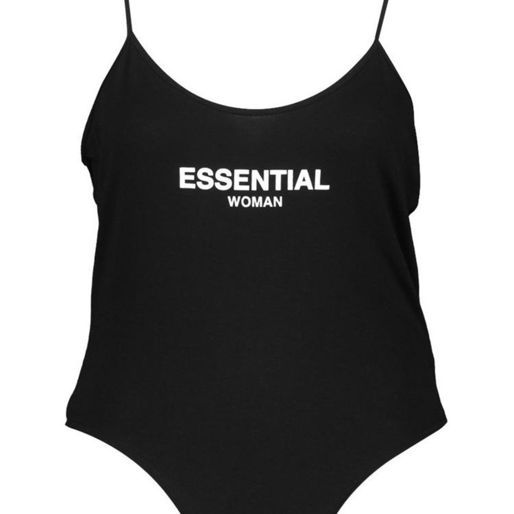Black graphic style bodysuit